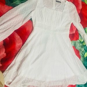 White mini dress